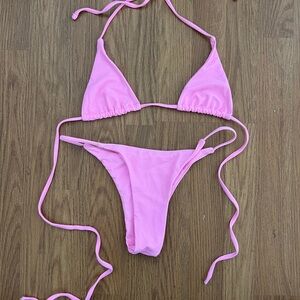 Pink Triangle Bikini Set